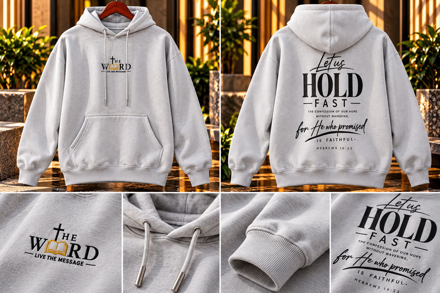 Hebrews 10:23 “Hold Fast” Hoodie