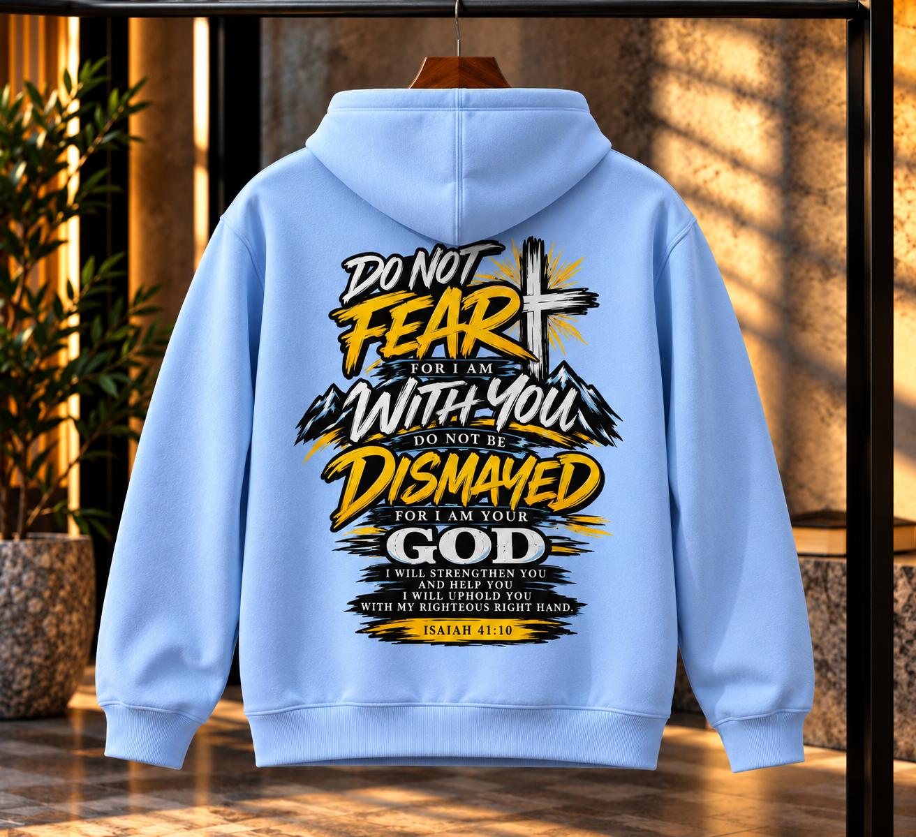 Do Not Fear — Isaiah 41:10 Premium Drawstring Hoodie