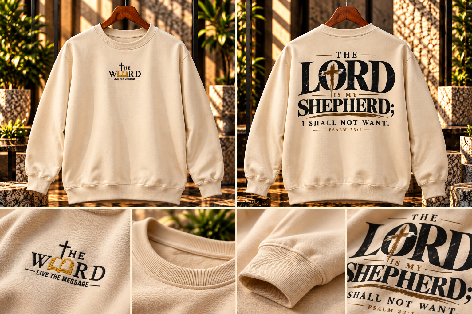 The Lord Is My Shepherd — Psalm 23:1 Premium Sweatshirt