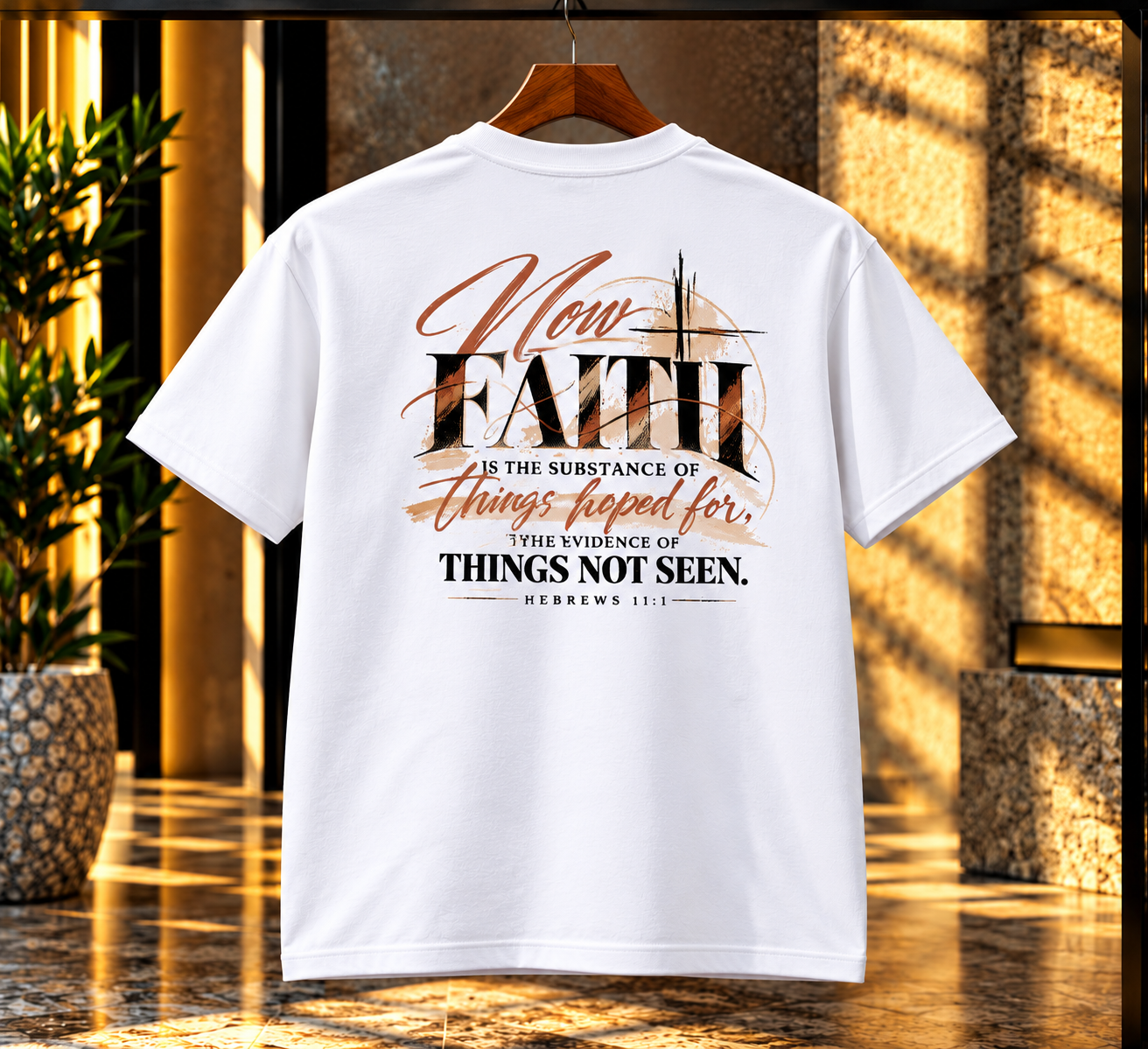 Now Faith — Hebrews 11:1 Premium T-Shirt