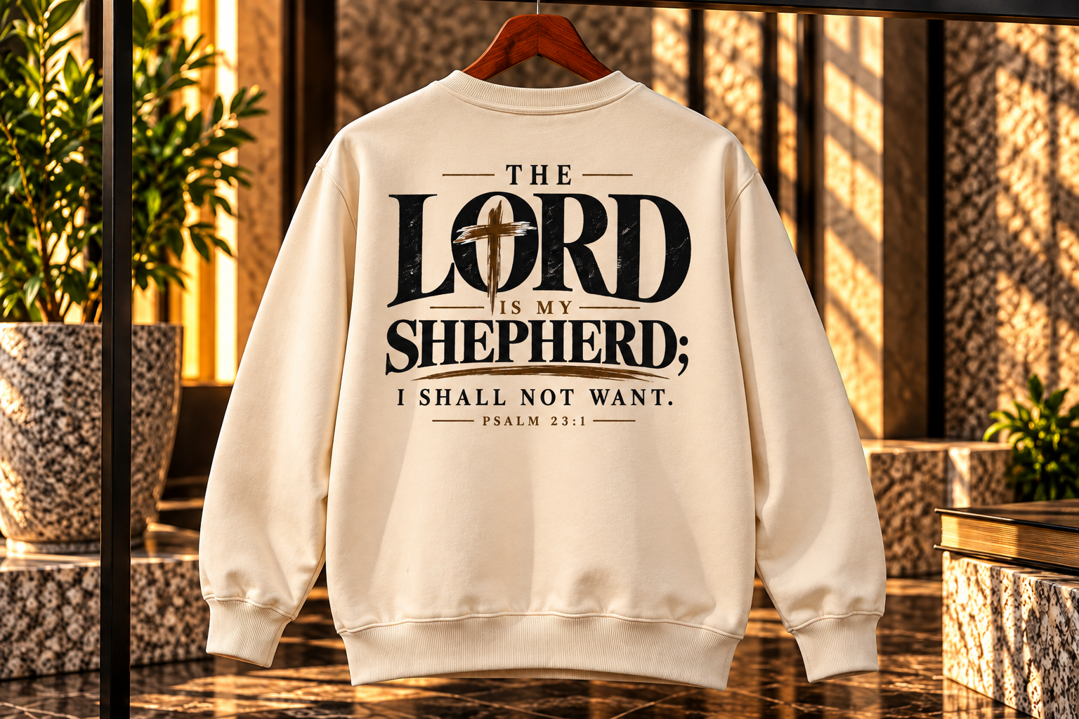 The Lord Is My Shepherd — Psalm 23:1 Premium Sweatshirt