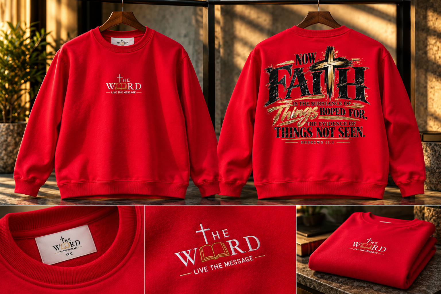 Now Faith — Hebrews 11:1 Premium Sweatshirt