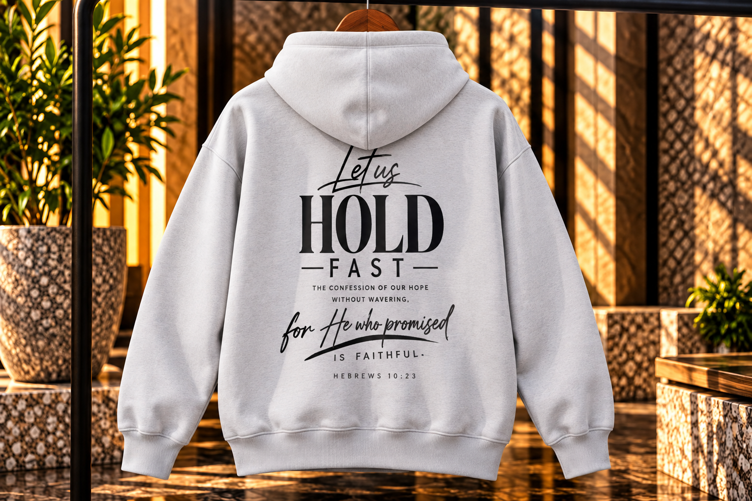 Hebrews 10:23 “Hold Fast” Hoodie
